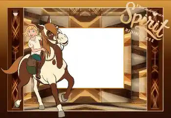Fotoefect din categoria Diverse pentru copii № 175334. Inscripție pe ramă: Spirit riding free Fotoefect din categoria Diverse pentru copii № 175334. Inscripție pe ramă: Spirit riding free