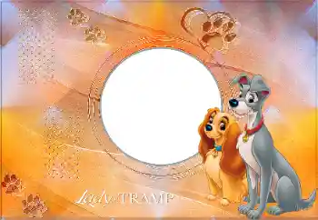 Fotoefect din categoria Diverse pentru copii № 175347. Inscripție pe ramă: Lady and the Tramp Fotoefect din categoria Diverse pentru copii № 175347. Inscripție pe ramă: Lady and the Tramp