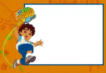 Fotoefect din categoria Diverse pentru copii № 68400. Inscripție pe ramă: Go. Diego. Go.