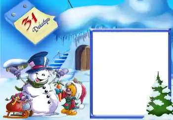 Fotoefect din categoria Sărbători pentru copii № 343. Inscripție pe ramă: 31 Декабрь.