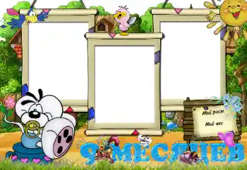 Fotoefect din categoria Primul an № 26520. Inscripție pe ramă: 9 luni