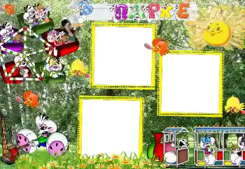 Fotoefect din categoria Divertisment № 66997. Inscripție pe ramă: В парке