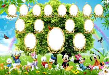 Fotoefect din categoria Arborele genealogic № 89431. Inscripție pe ramă: Eu sunt. Tata. Mama. Bunica. Bunicul. Străbunicii.