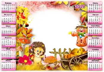 Fotoefect din categoria Calendare № 143699. Inscripție pe ramă: 2019