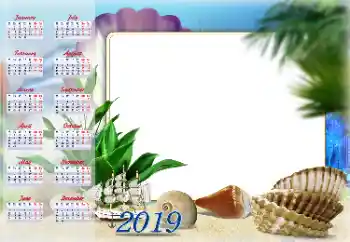 Fotoefect din categoria Calendare № 143710. Inscripție pe ramă: 2019