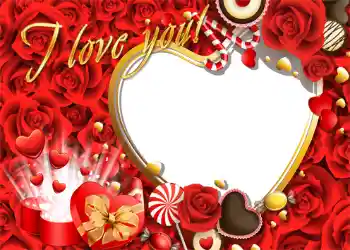 Fotoefect din categoria Rame pentru îndrăgostiți № 1274. Inscripție pe ramă: I love you! Fotoefect din categoria Rame pentru îndrăgostiți № 1274. Inscripție pe ramă: I love you!