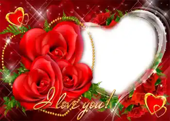 Fotoefect din categoria Rame pentru îndrăgostiți № 1286. Inscripție pe ramă: I love you! Fotoefect din categoria Rame pentru îndrăgostiți № 1286. Inscripție pe ramă: I love you!