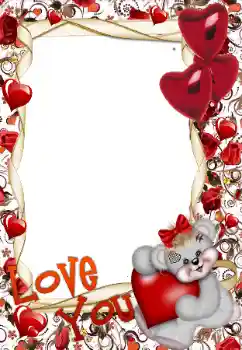 Fotoefect din categoria Rame pentru îndrăgostiți № 130217. Inscripție pe ramă: I love you