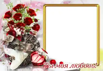 Fotoefect din categoria Rame pentru îndrăgostiți № 191698. Inscripție pe ramă: I love you