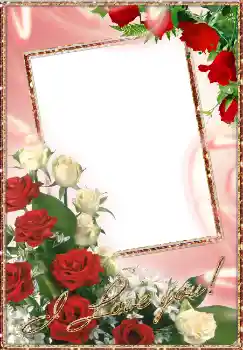 Fotoefect din categoria Rame pentru îndrăgostiți № 2223. Inscripție pe ramă: I love you!