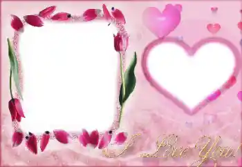 Fotoefect din categoria Rame pentru îndrăgostiți № 26675. Inscripție pe ramă: I love you!