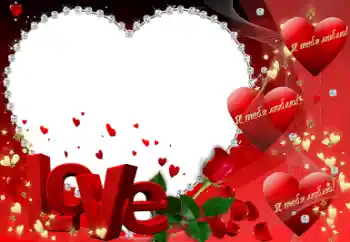 Fotoefect din categoria Rame pentru îndrăgostiți № 45951. Inscripție pe ramă: Love. Я тебя люблю!