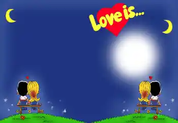 Fotoefect din categoria Rame pentru îndrăgostiți № 96026. Inscripție pe ramă: Love is...