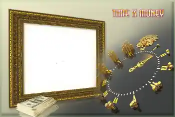 Fotoefect din categoria Rame foto pentru bărbați № 101150. Inscripție pe ramă: Time is money Fotoefect din categoria Rame foto pentru bărbați № 101150. Inscripție pe ramă: Time is money