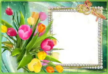 Fotoefect din categoria Felicitări de 8 Martie № 131049. Inscripție pe ramă: 8 Martie
