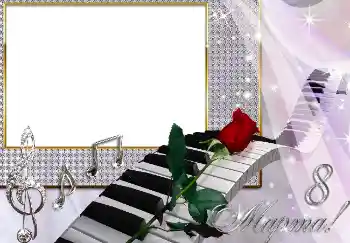 Fotoefect din categoria Felicitări de 8 Martie № 4678. Inscripție pe ramă: 8 Martie