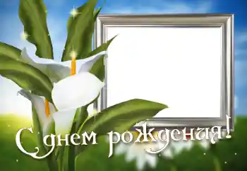 Fotoefect din categoria Felicitări de zi de naștere № 31718. Inscripție pe ramă: La mulți ani!