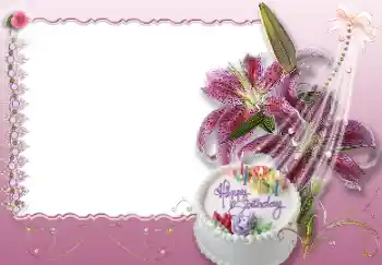 Fotoefect din categoria Felicitări de zi de naștere № 64012. Inscripție pe ramă: Happy Birthday
