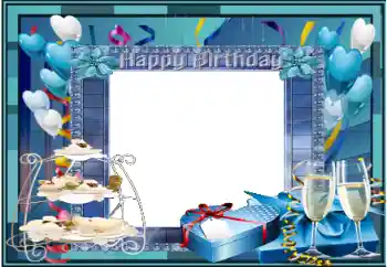 Fotoefect din categoria Felicitări de zi de naștere № 99782. Inscripție pe ramă: La mulți ani!