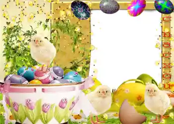 Fotoefect din categoria Felicitări de Paște № 961. Inscripție pe ramă: Paște fericit! Fotoefect din categoria Felicitări de Paște № 961. Inscripție pe ramă: Paște fericit!