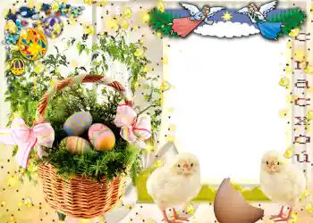 Fotoefect din categoria Felicitări de Paște № 963. Inscripție pe ramă: Paște fericit! Fotoefect din categoria Felicitări de Paște № 963. Inscripție pe ramă: Paște fericit!