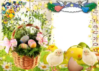 Fotoefect din categoria Felicitări de Paște № 965. Inscripție pe ramă: Paște fericit! Fotoefect din categoria Felicitări de Paște № 965. Inscripție pe ramă: Paște fericit!