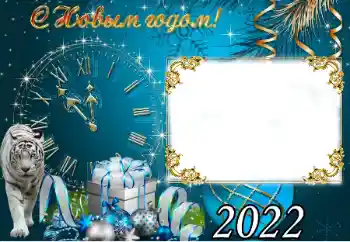 Fotoefect din categoria Felicitări de Anul Nou № 191775. Inscripție pe ramă: La mulți ani!