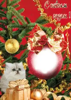 Fotoefect din categoria Felicitări de Anul Nou № 646. Inscripție pe ramă: La mulți ani!