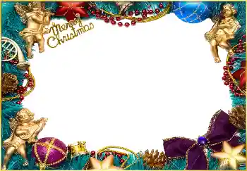Fotoefect din categoria Felicitări de Crăciun № 3402. Inscripție pe ramă: Crăciun fericit!