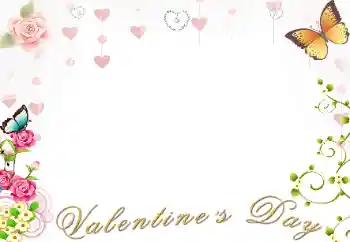 Fotoefect din categoria Felicitări de Ziua Îndrăgostiților № 67115. Inscripție pe ramă: Valentine's Day