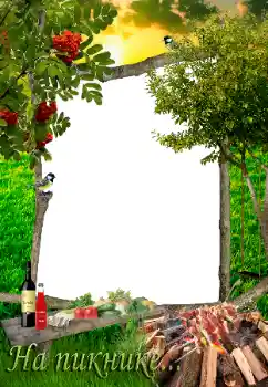 Fotoefect din categoria Vară № 34947. Inscripție pe ramă: На пикнике... Fotoefect din categoria Vară № 34947. Inscripție pe ramă: На пикнике...