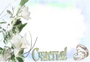 Fotoefect din categoria Rame foto de nuntă № 3558. Inscripție pe ramă: Счастья! Fotoefect din categoria Rame foto de nuntă № 3558. Inscripție pe ramă: Счастья!